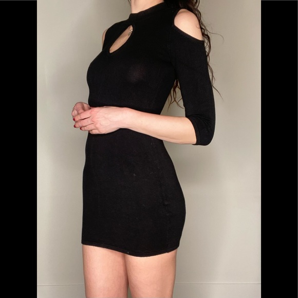 Y2K VTG Goth bebe thick stretch body contour mini dress Size XS New condition - Picture 10 of 13